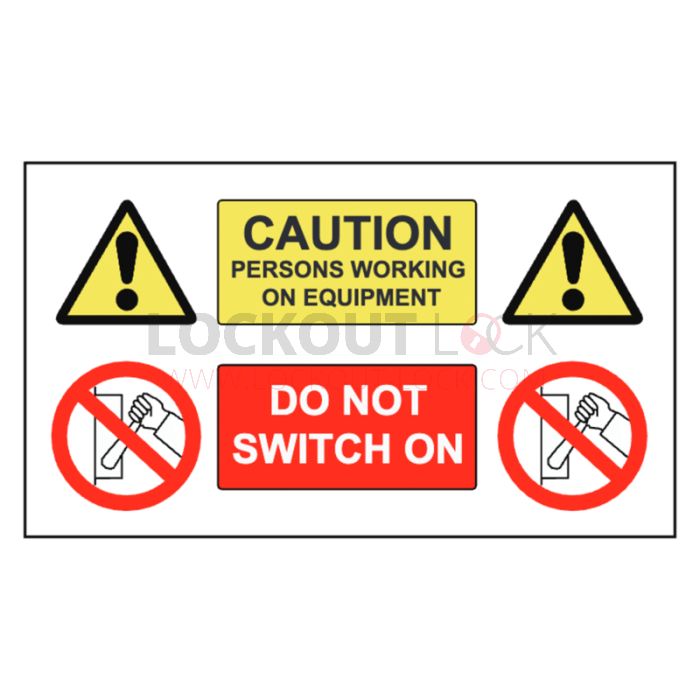 Kewtech NHS Compliant Electrical Safety Sign - CAUTION 'Do Not Switch On'