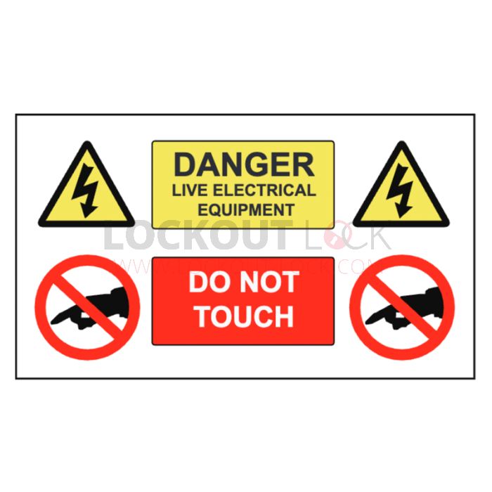 Kewtech NHS Compliant Electrical Safety Sign - DANGER 'Do Not Touch' 