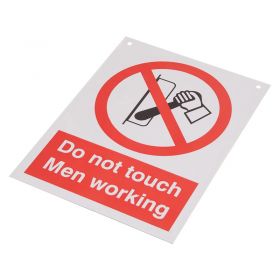 Lockout Sign - 'Do Not Touch, Men Working' - 200 x 150mm